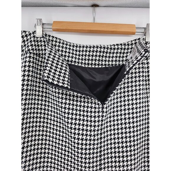 Kasper Womens Houndstooth Pencil Skirt Size 16 100% Polyester Black & White - Picture 5 of 7
